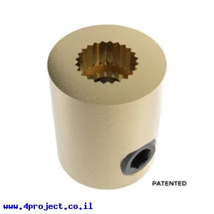 מצמד קשיח למנוע סרוו ציר C1 - ציר 1/4" (6.35 מ"מ)