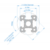 פרופיל X-Rail - אורך 24.0" (609.6 מ"מ) - גרסה קודמת