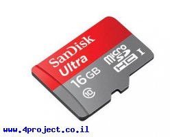 תמונה של מוצר זכרון microSD - 16GB