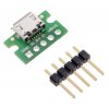 כרטיסון עם מחבר USB MicroB נקבה - Pololu
