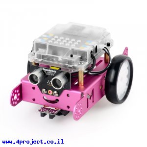 קיט רובוטיקה למתחילים - mBot v1.1 ורוד - גרסת Bluetooth
