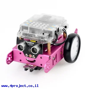 קיט רובוטיקה למתחילים - mBot v1.1 ורוד - גרסת Bluetooth