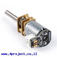 מנוע מיקרו 210rpm @ 12V עם מחבר JST-PH