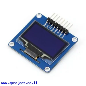 מסך OLED בגודל 1.3" צבע אחד - חיבור אופקי