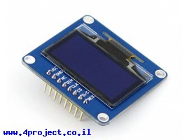 תמונה של מוצר מסך OLED בגודל 1.3" צבע אחד - חיבור אנכי