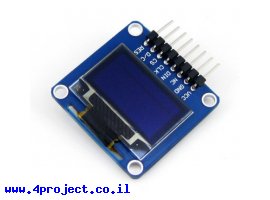תמונה של מוצר מסך OLED בגודל 0.96" שני צבעים - חיבור אופקי