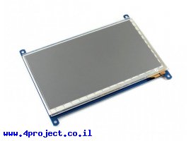 תמונה של מוצר מסך מגע קיבולי LCD 7" 1024x600, ממשק RGB