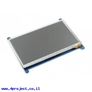 מסך מגע קיבולי LCD 7" 800x480, ממשק RGB