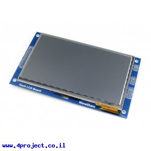 מסך מגע קיבולי LCD 7" 800x480, ממשק 8080