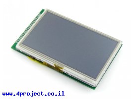תמונה של מוצר מסך מגע LCD 4.3" 480x272, ממשק RGB, ממשק מגע אנלוגי