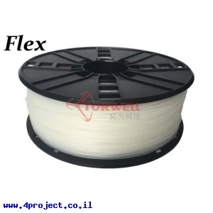 פלסטיק למדפסת תלת-מימד - טבעי - TPE גמיש 1.75mm