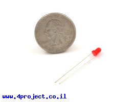 תמונה של מוצר לד 3 מ"מ בסיסי - אדום