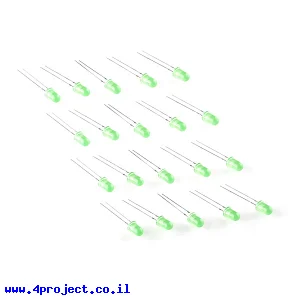 לד 5 מ"מ בסיסי - ירוק - כמות 25