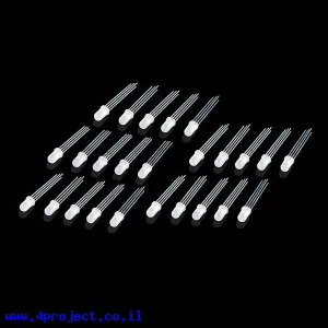 לד 5 מ"מ RGB מט - קתודה משותפת - כמות 25