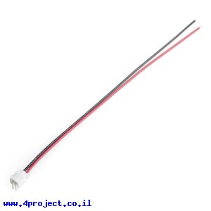 מחבר JST-PH 2-pin עם חוטים