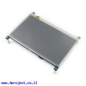 מסך מגע LCD 7" 1024x600, ממשק HDMI, ממשק מגע SPI