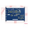 מסך מגע LCD 7" 1024x600, ממשק HDMI, ממשק מגע SPI