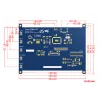מסך מגע LCD 7" 1024x600, ממשק HDMI, ממשק מגע SPI