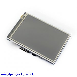 מסך מגע LCD IPS 3.5" 480x320, ממשק HDMI, ממשק מגע RPi