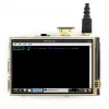 מסך מגע LCD IPS 3.5" 480x320, ממשק HDMI, ממשק מגע RPi