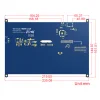 מסך מגע LCD 10.1" 1024x600, ממשק HDMI, ממשק מגע RPi