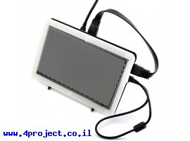 תמונה של מוצר מסך קיבולי LCD 7" IPS 1024x600, מסגרת, ממשק HDMI, מגע USB