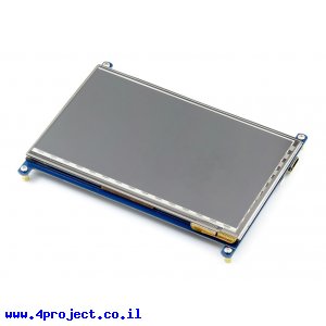 מסך קיבולי LCD 7" 800x480, ממשק HDMI, מגע USB