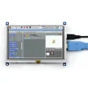 מסך מגע LCD 5" 800x480, ממשק HDMI, מגע USB