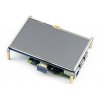 מסך מגע LCD 5" 800x480, ממשק HDMI, ממשק מגע RPi