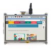מסך מגע LCD 5" 800x480, ממשק HDMI, ממשק מגע RPi