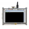 מסך מגע LCD 5" 800x480, ממשק HDMI, ממשק מגע RPi