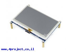 תמונה של מוצר מסך מגע LCD 4.3" 480x272, ממשק HDMI, ממשק מגע RPi