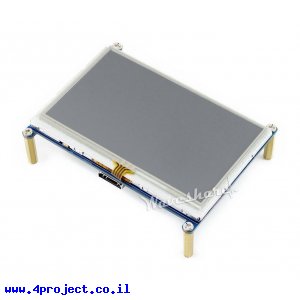 מסך מגע LCD 4.3" 480x272, ממשק HDMI, ממשק מגע RPi
