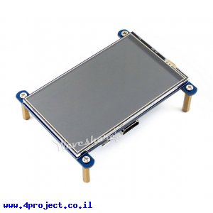 מסך מגע LCD IPS 4" 800x480, ממשק HDMI, ממשק מגע RPi