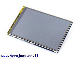 תמונה של מוצר מסך מגע LCD IPS 3.5" 480x320, ממשק RPi