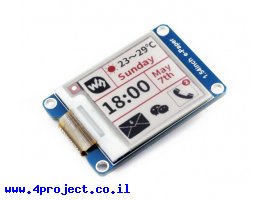 תמונה של מוצר מסך E-Ink ל-3 צבעים (אדום, שחור, לבן) , גודל 1.54", רזולוציה 200x200