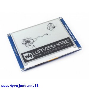 מסך E-Ink ל-2 צבעים, גודל 4.2", רזולוציה 400x300