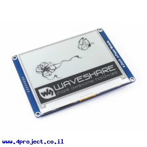 מסך E-Ink ל-2 צבעים, גודל 4.2", רזולוציה 400x300