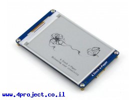 תמונה של מוצר מסך E-Paper ל-2 צבעים, גודל 4.3", רזולוציה 800x600