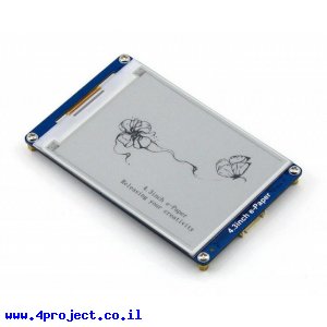 מסך E-Paper ל-2 צבעים, גודל 4.3", רזולוציה 800x600