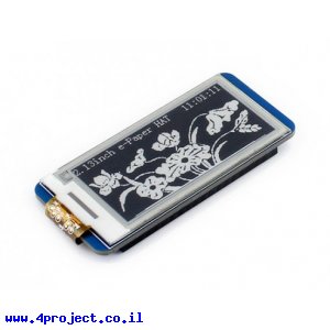 מסך E-Ink ל-2 צבעים, גודל 2.13", רזולוציה 250x122, ממשק RPi