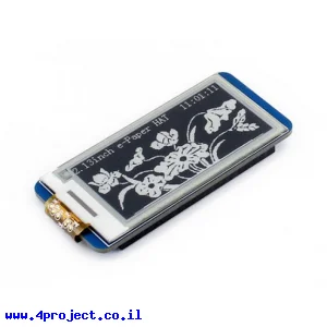 מסך E-Ink ל-2 צבעים, גודל 2.13", רזולוציה 250x122, ממשק RPi
