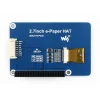 מסך E-Ink ל-3 צבעים (אדום, שחור, לבן) , גודל 2.7", רזולוציה 264x176, ממשק RPi