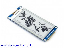 תמונה של מוצר מסך E-Ink ל-2 צבעים, גודל 2.9", רזולוציה 296x128