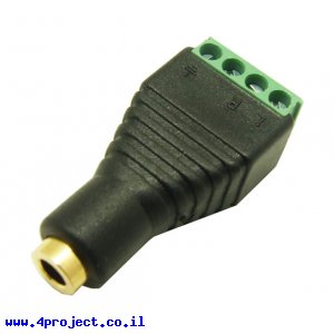 מתאם שקע אודיו TRRS 3.5mm לטרמינל הברגה