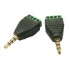 מתאם תקע אודיו TRRS 3.5mm לטרמינל הברגה