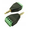 מתאם תקע אודיו TRRS 3.5mm לטרמינל הברגה