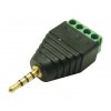 מתאם תקע אודיו TRRS 2.5mm לטרמינל הברגה