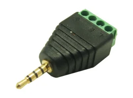 תמונה של מוצר מתאם תקע אודיו TRRS 2.5mm לטרמינל הברגה