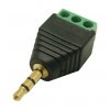 מתאם תקע אודיו 3.5mm סטריאו לטרמינל הברגה